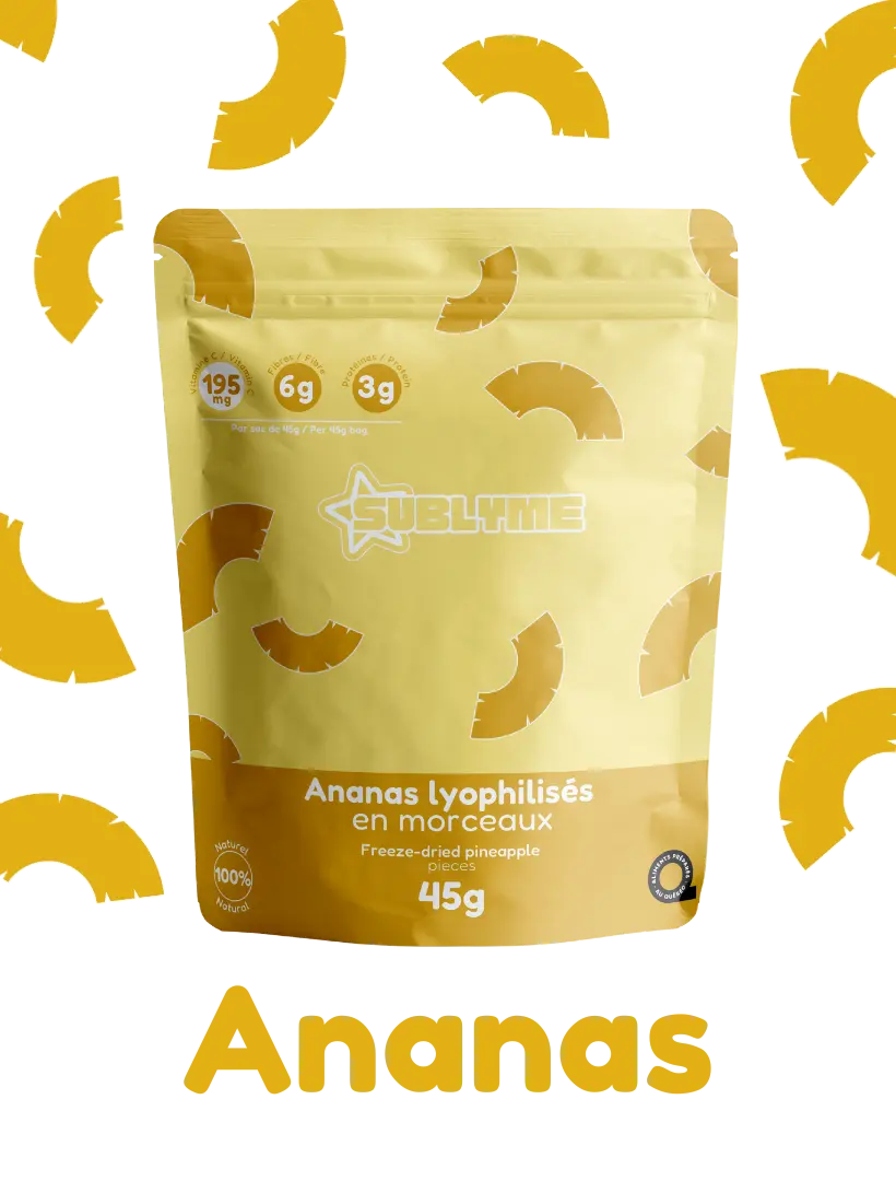 Ananas Lyophilisé – Snack Naturel 2 Oz – Longue Conservation 25 Ans – All Natural