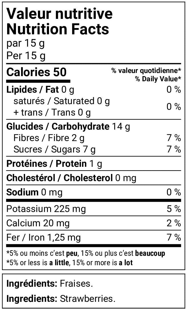 Fraises lyophilisées