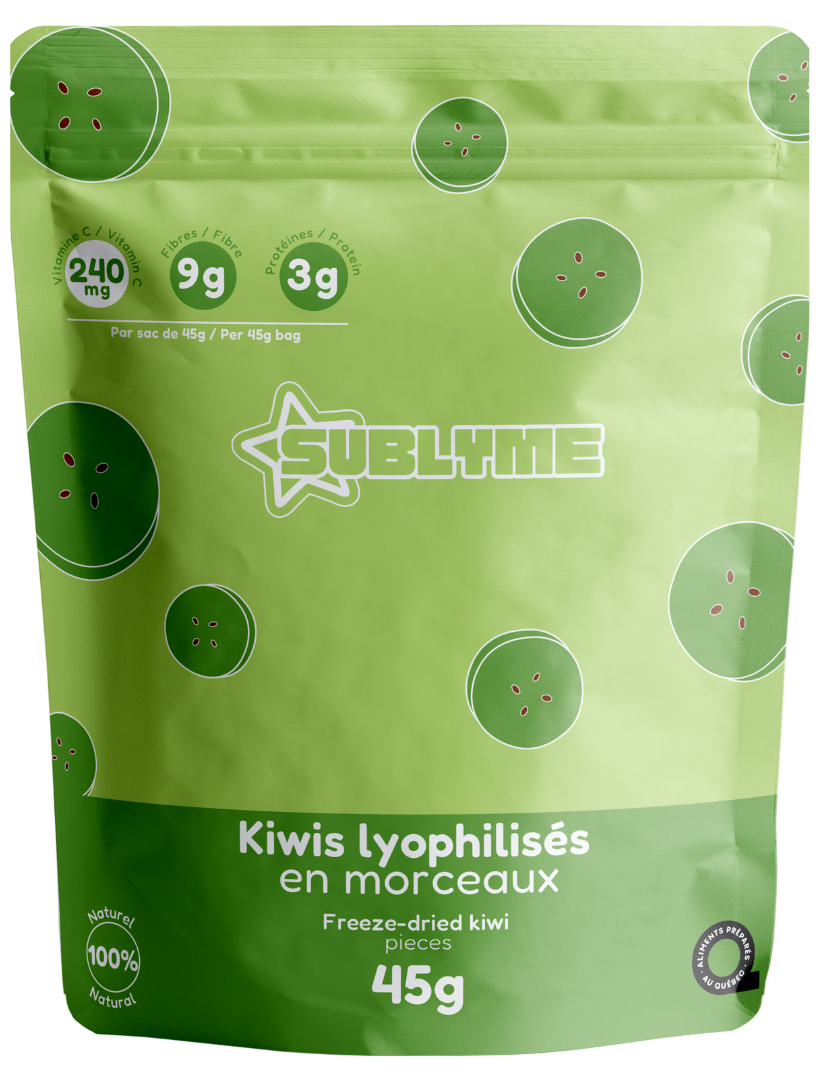 Kiwis lyophilisés
