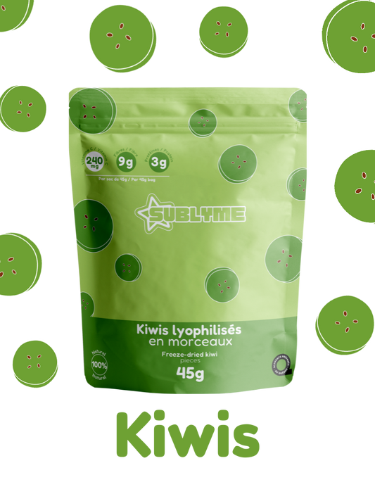 Kiwis lyophilisés