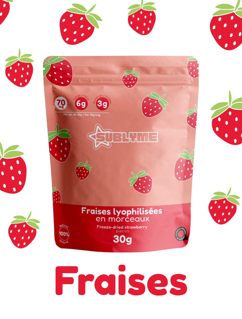 Fraises lyophilisées