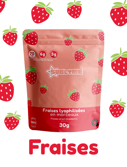 Fraises lyophilisées