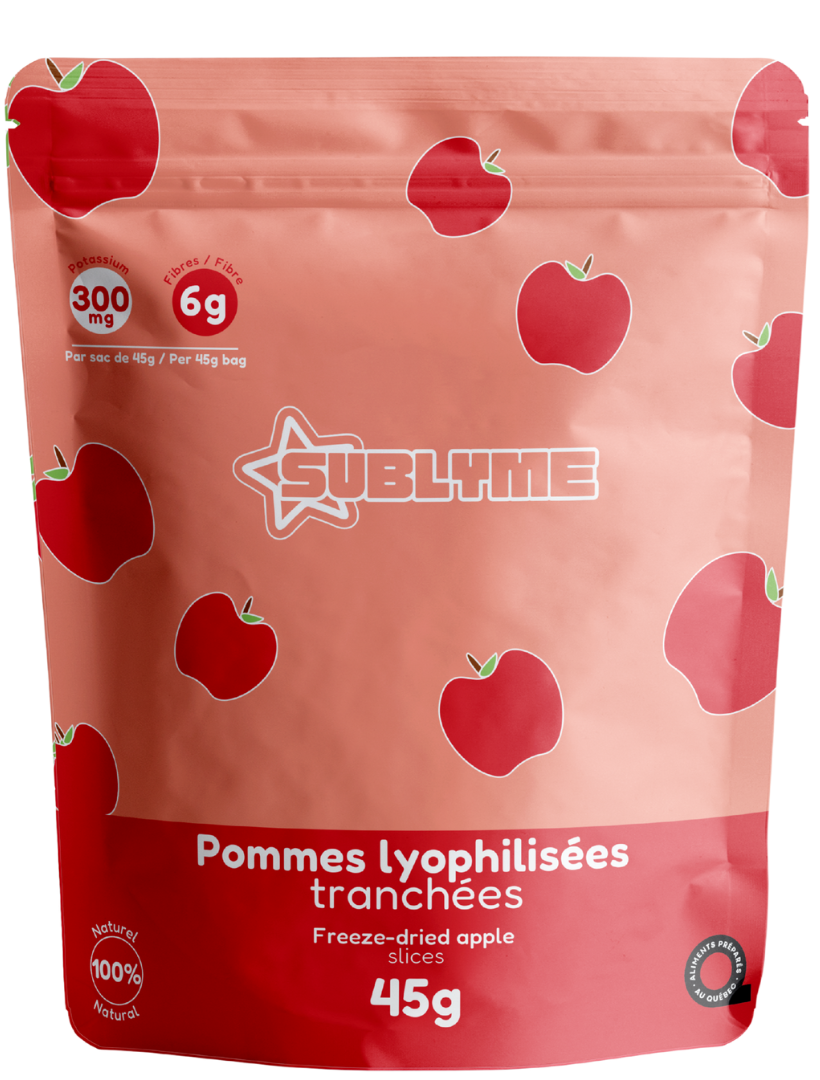 Pommes lyophilisées