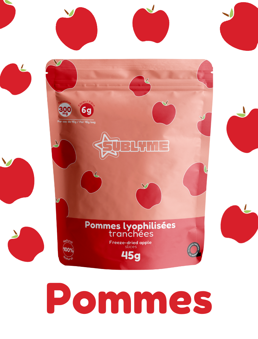 Pommes lyophilisées