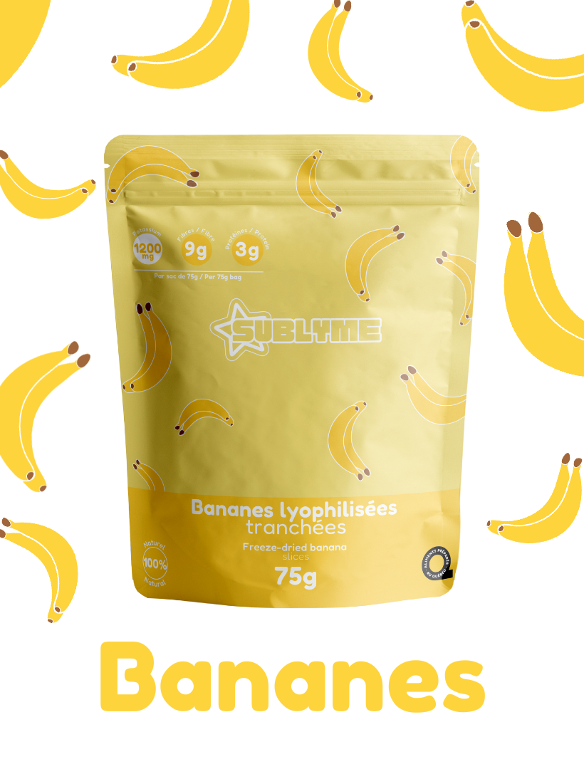 Bananes lyophilisées