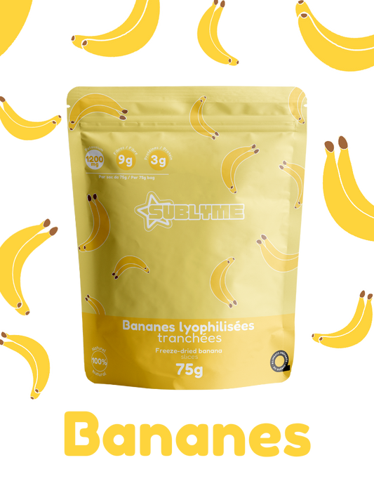 Bananes lyophilisées